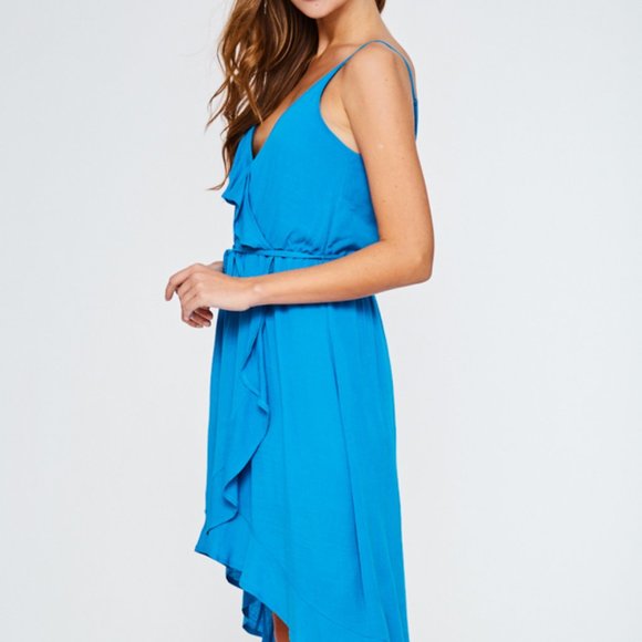 AZURE BLUE CRISS CROSS DRESS - Picture 4 of 4